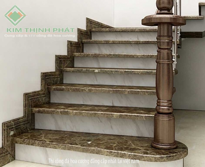 Nét đẹp cổ điển từ những bộ đá hoa cương cầu thang xuất sắc